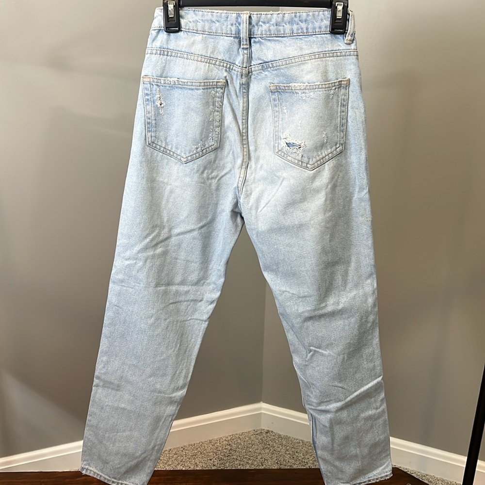 Light Blue Zara Ripped Jeans - Picture 5 of 5